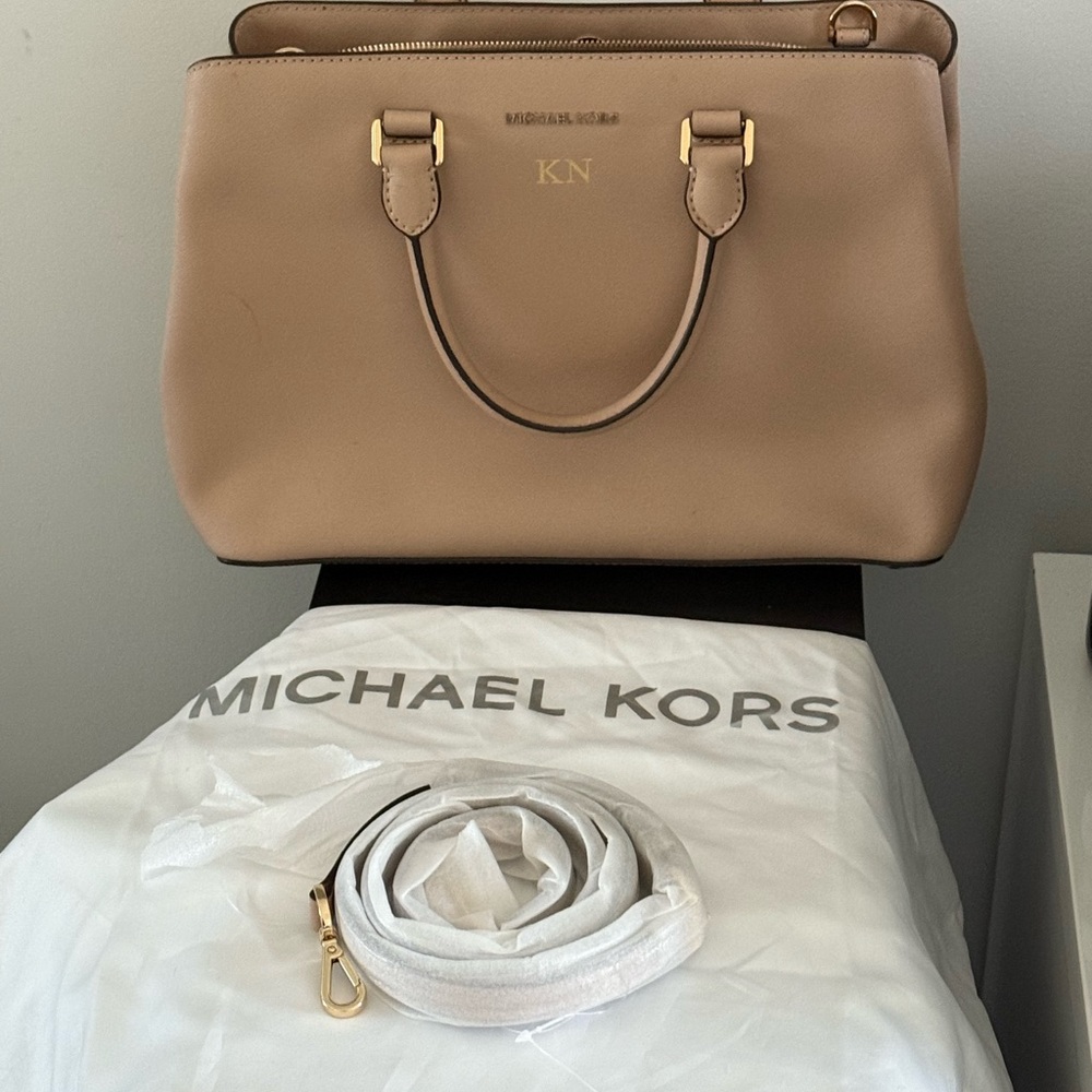 Michael Kors Beige Satchel Bag